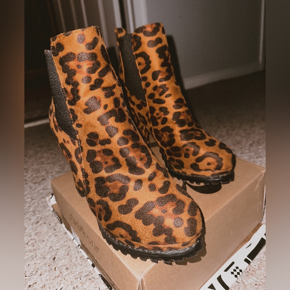 Chunky Cheetah Print Heels